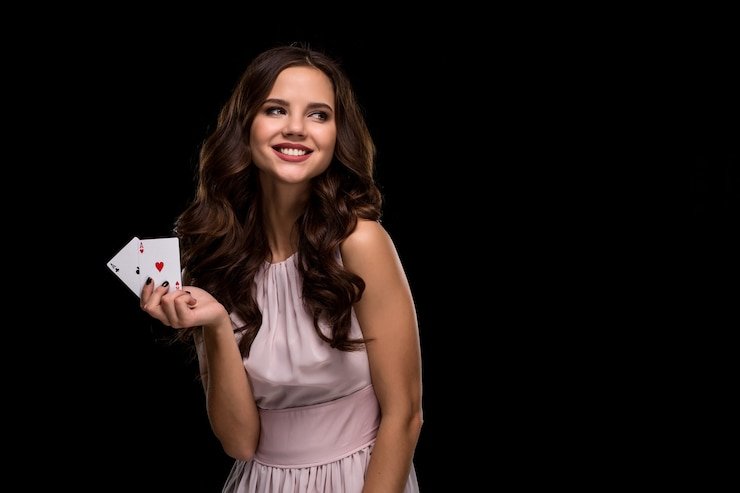 ini live dealer studio with professional blackjack table and HD camera setup